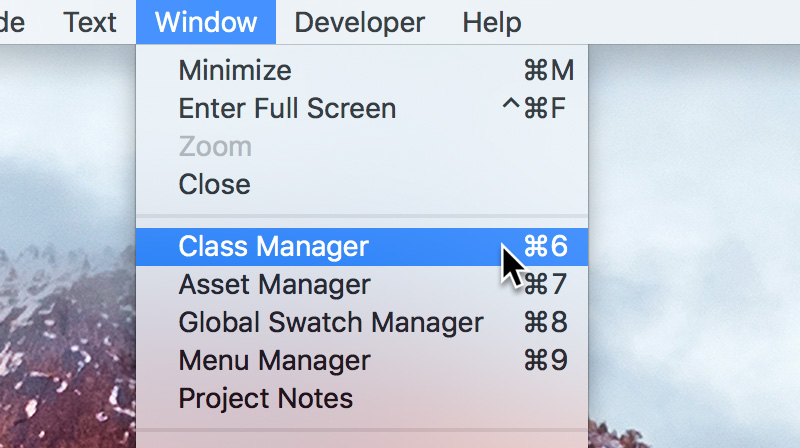 class-manager-menu